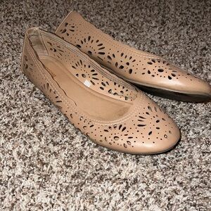 Missimo scallop slip ons.